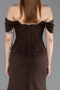 Robe De Soirée Longue Brun ABU6002