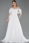 Robe de Soirée Longue Blanc ABU6191
