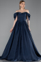 Robe de Soirée Longue Bleu Marine ABU6191