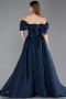 Robe de Soirée Longue Bleu Marine ABU6191