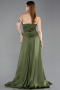 Robe de Soirée Longue Satin Kaki ABU6193