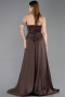 Robe de Soirée Longue Satin Brun ABU6193