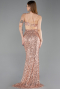 Robe De Soirée Longue Saumon ABU5980