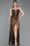 Robe de Soirée Longue Brun ABU6196