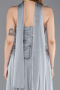 Robe De Soirée Mousseline Longue Anthracite ABU5786