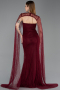 Robe De Soirée Dantelle Longue Couleur Cerise ABU5614