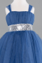 Robe De Soirée Enfants Longue Gris-Indigo ABU3031