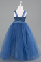 Robe De Soirée Enfants Longue Gris-Indigo ABU3031