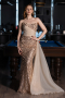 Robe de Soirée Longue Squameuse Or ABU6173