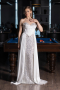 Robe de Soirée Longue Satin Blanc ABU6193