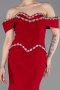 Robe Queue de Poisson Longue Rouge ABU6198