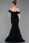 Robe Queue de Poisson Longue Noir ABU6198