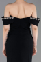 Robe Queue de Poisson Longue Noir ABU6198