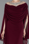 Robe De Soirée Grande Taille Mousseline Longue Couleur Cerise ABU6068