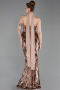 Robe de Soirée Longue Squameuse Cuivre ABU6202