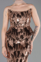 Robe de Soirée Longue Squameuse Cuivre ABU6202
