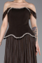 Robe de Soirée Longue Mousseline Brun ABU6203