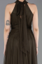 Robe De Soirée Grande Taille Longue Kaki ABU3253