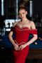 Robe Queue de Poisson Longue Rouge ABU6198