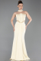Robe De Soirée Longue Jaune ABU5476