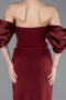 Robe de Soirée Longue Rouge Bordeaux ABU6204