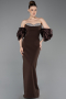 Robe de Soirée Longue Brun ABU6204