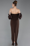 Robe de Soirée Longue Brun ABU6204