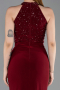 Robe de Soirée Longue Rouge Bordeaux ABU6215
