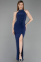 Robe de Soirée Longue Bleu Marine ABU6215