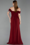 Robe de Soirée Longue Rouge Bordeaux ABU6216
