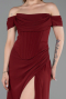 Robe de Soirée Longue Rouge Bordeaux ABU6216