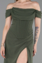 Robe de Soirée Longue Kaki ABU6216