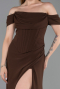 Robe de Soirée Longue Brun ABU6216