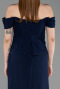 Robe de Soirée Longue Bleu Marine ABU6216