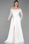 Robe de Soirée Longue Blanc ABU6219