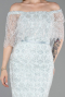 Robe de Cérémonie Midi Perlé Menthe ABK2634