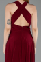 Robe de Cérémonie Midi Rouge Bordeaux ABK2636
