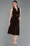 Robe de Cérémonie Midi Brun ABK2636