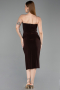 Robe de Cérémonie Midi Brun ABK2637