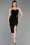 Robe de Cérémonie Midi Noir ABK2637