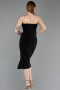 Robe de Cérémonie Midi Noir ABK2637