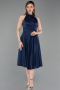 Robe de Cérémonie Midi Bleu Marine ABK2638