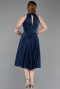Robe de Cérémonie Midi Bleu Marine ABK2638