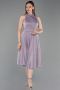 Robe de Cérémonie Midi Lilas ABK2638
