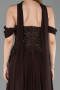 Robe de Soirée Longue Mousseline Brun ABU6221
