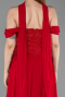 Robe de Soirée Longue Mousseline Rouge ABU6221