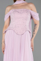 Robe de Soirée Longue Mousseline Poudre ABU6221