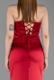 Robe Queue de Poisson Longue Satin Rouge ABU6222