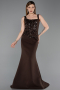 Robe de Soirée Longue Brun ABU6225