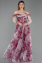Robe de Soirée Longue Rouge ABU6226